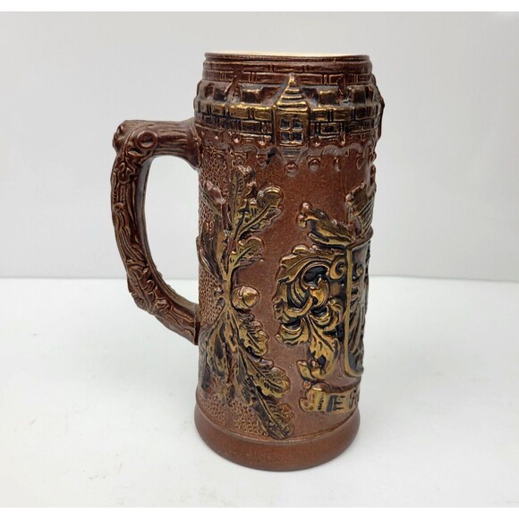 Vintage Original King German Beer Stein Ceramic Frankfurt Eagle No Lid 1000-W - Picture 5 of 12